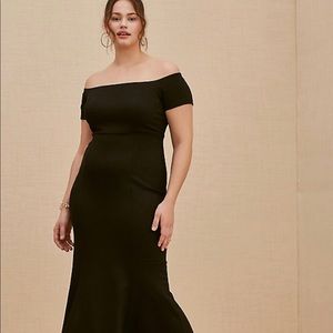 Torrid Black Off Shoulder Gown